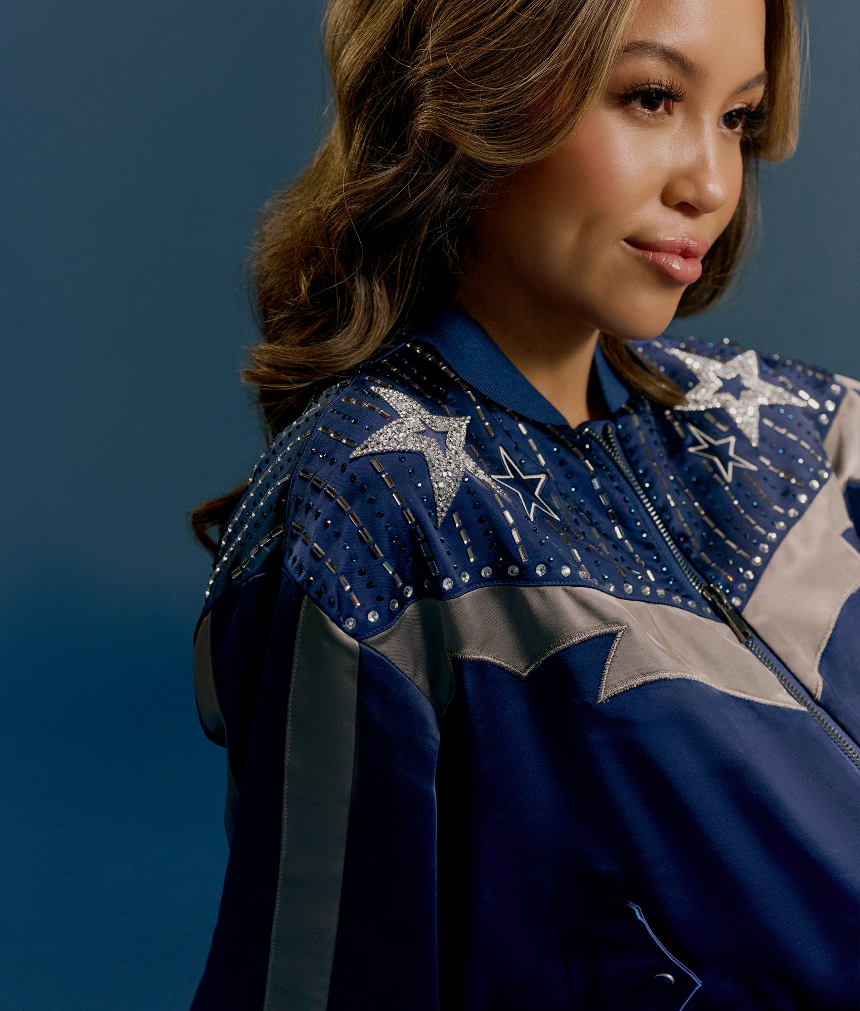 Lucchese x Dallas Cowboys Bomber Jacket :: Blue - Image 8
