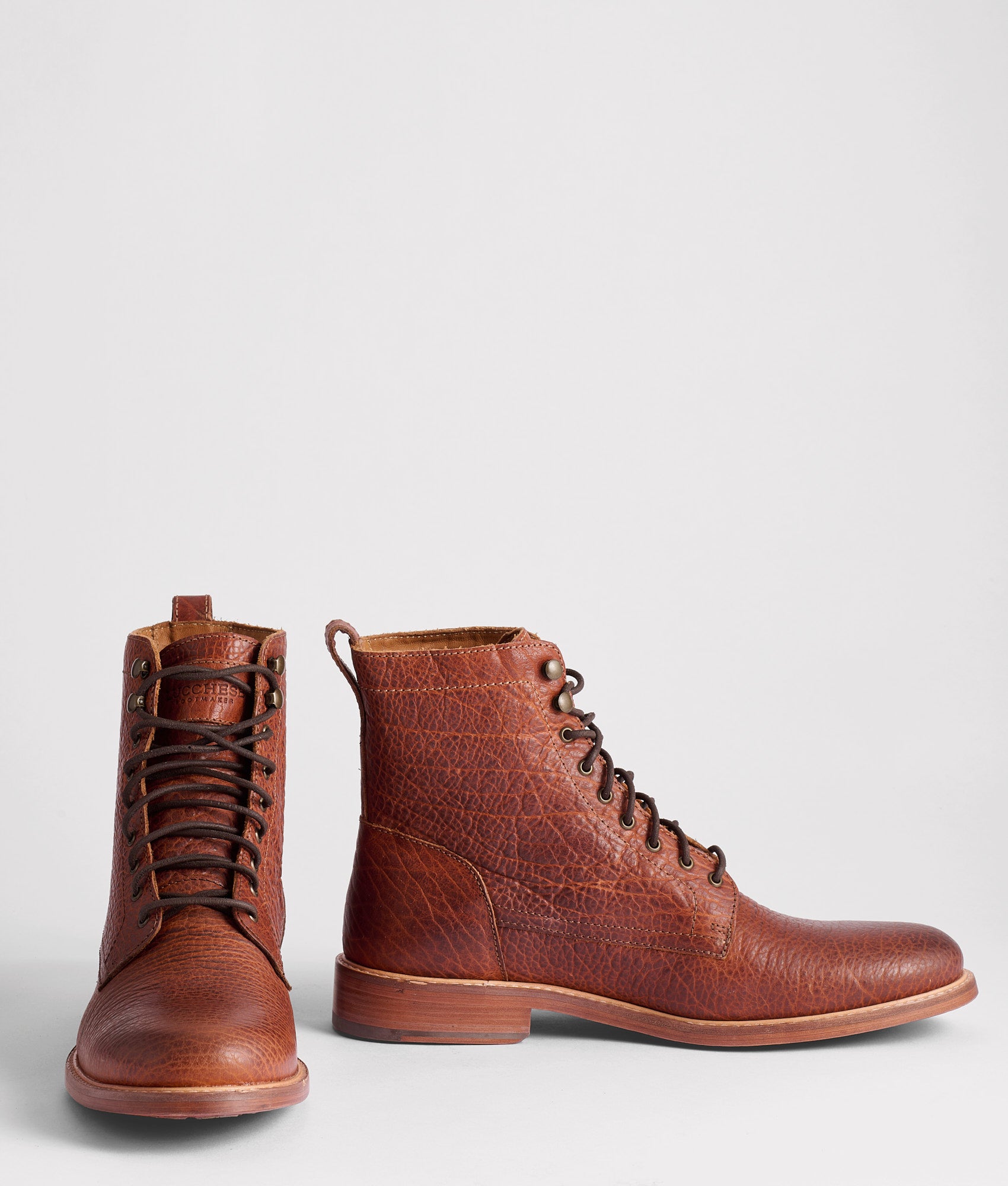 6 Lace Up Derby Boot :: Whiskey - Image 2