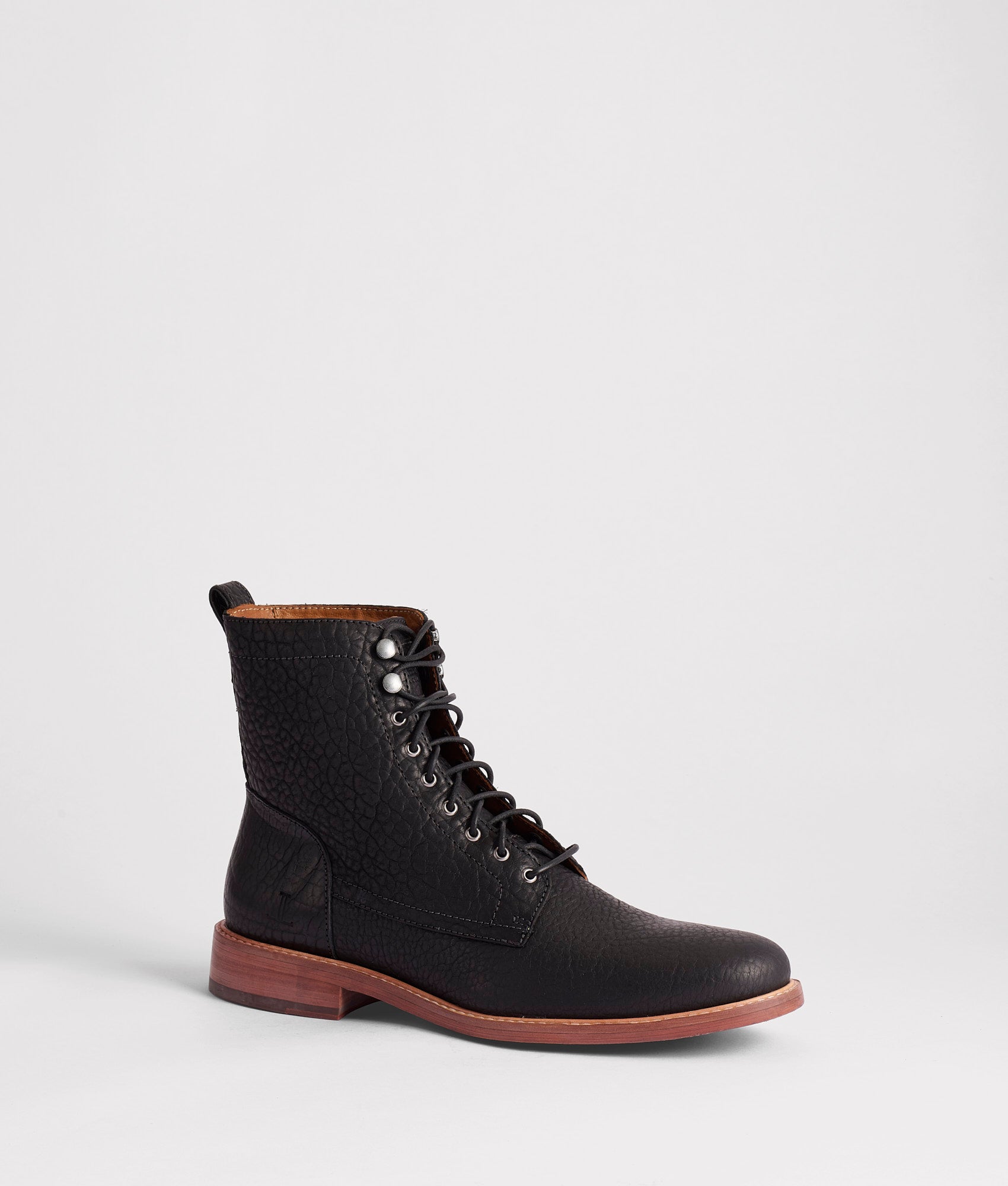 6 Lace Up Derby Boot :: Black - Image 3