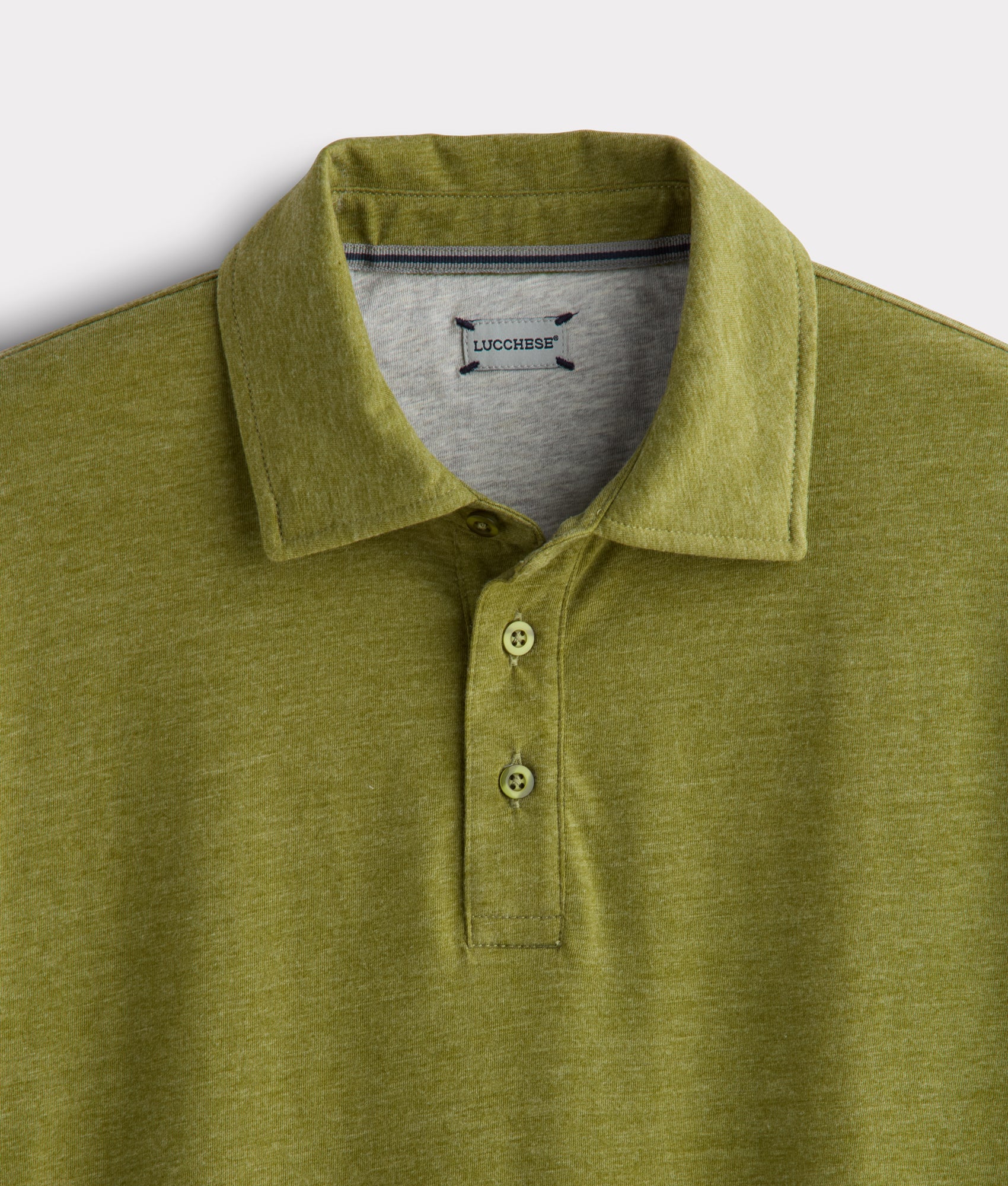 Lucchese Pima Blend Polo :: Olive - Image 3