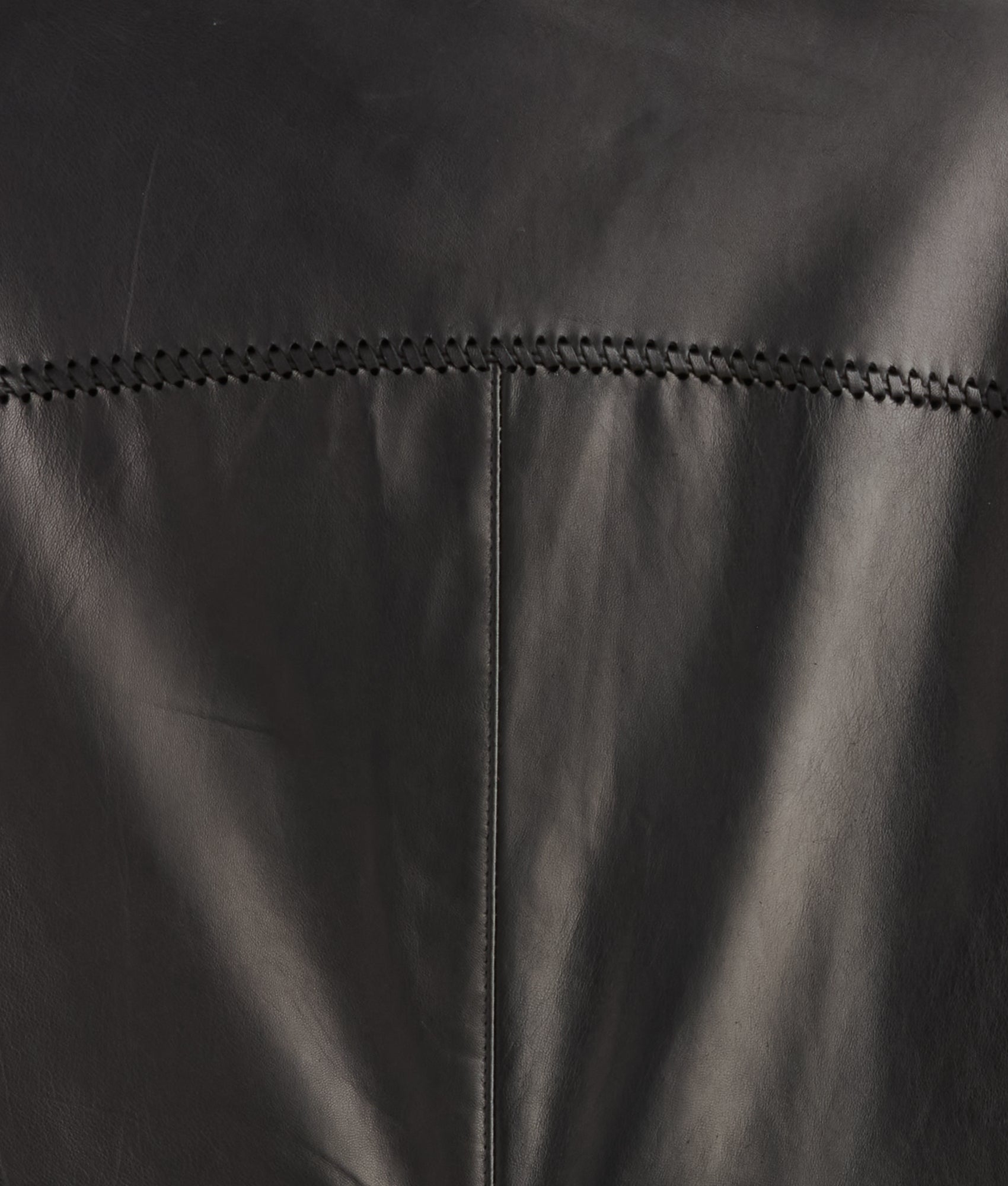 Clint Leather Shacket :: Black - Image 8