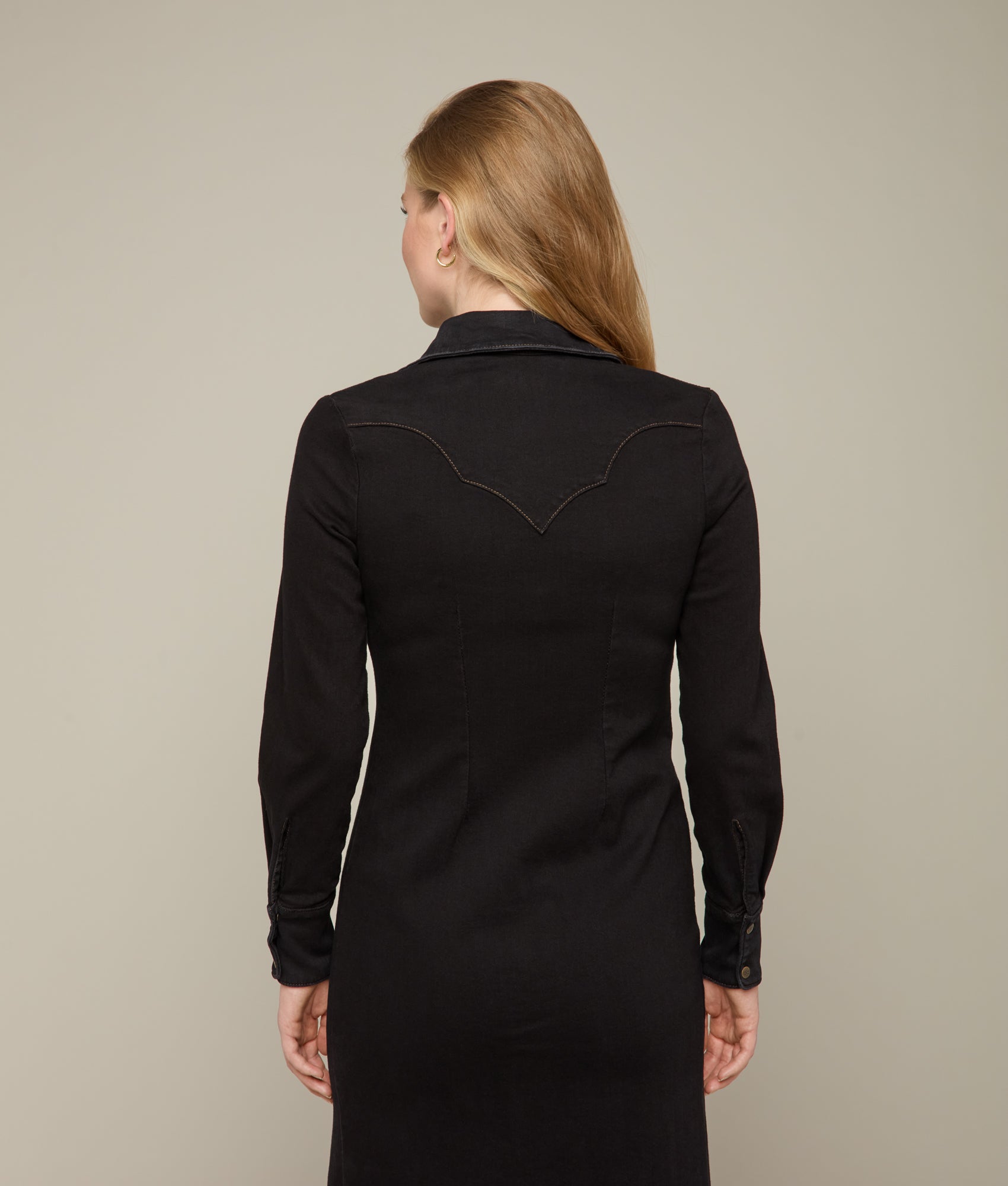 Long Denim Duster :: Black Denim - Image 12