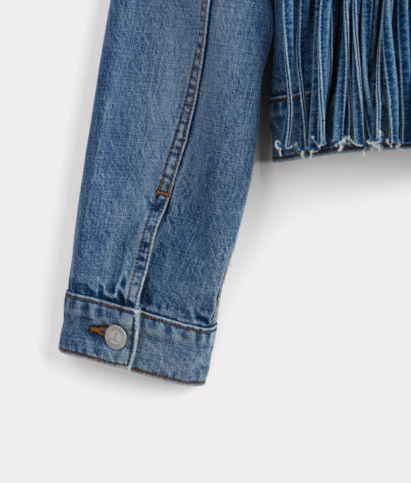Justine Fringe Denim Jacket :: Blue Roan - Image 4