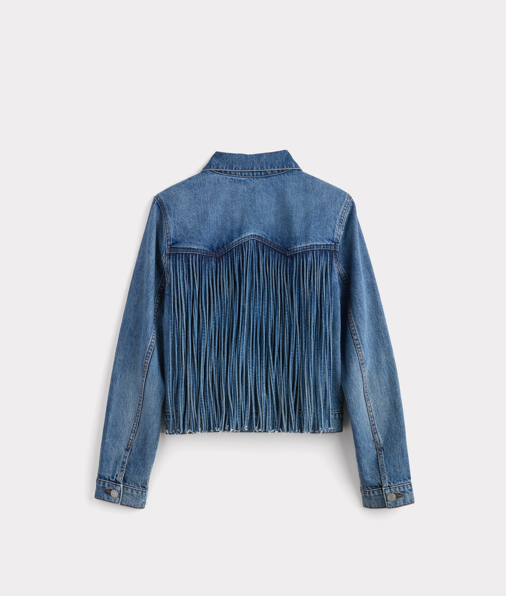 Justine Fringe Denim Jacket :: Blue Roan - Image 3