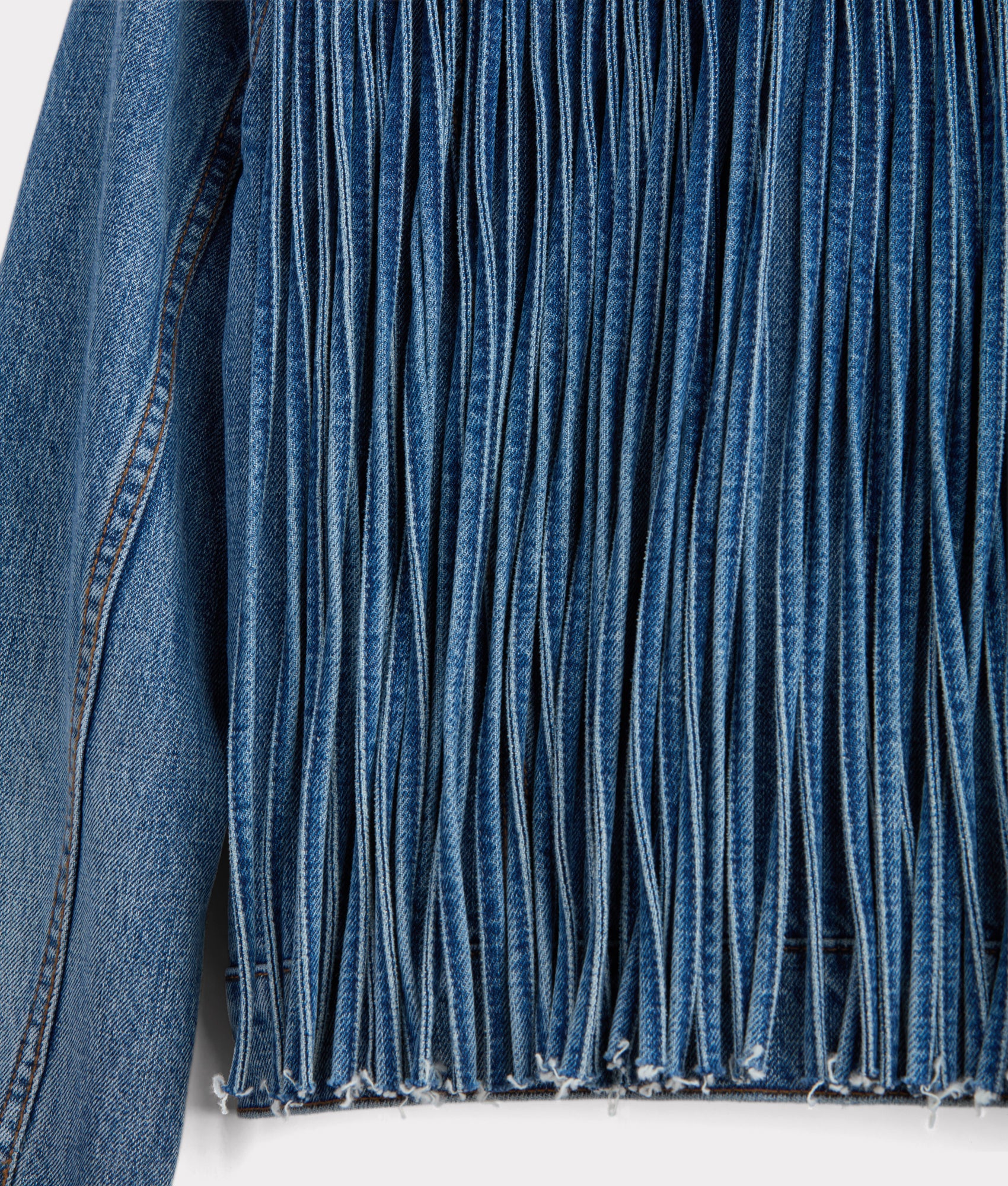 Justine Fringe Denim Jacket :: Blue Roan - Image 7