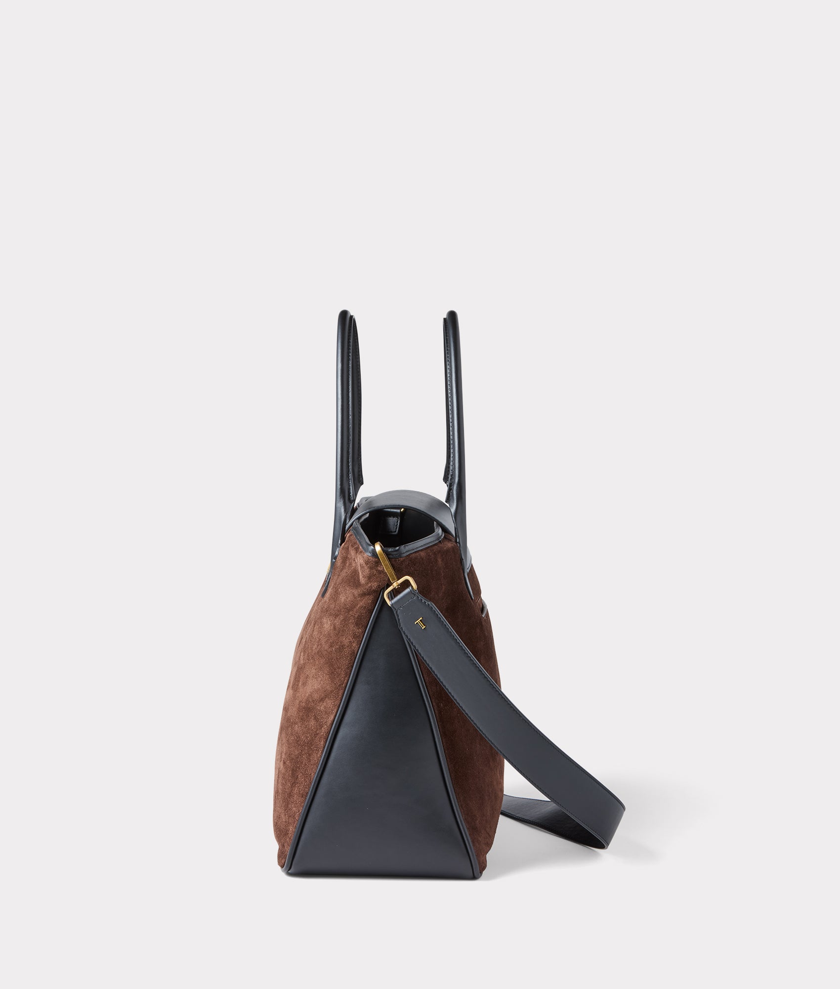 Large Roma Suede Tote :: Brown - Image 7