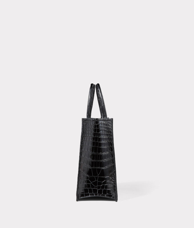 Large Alice Exotic Book Tote :: Black - Image 5