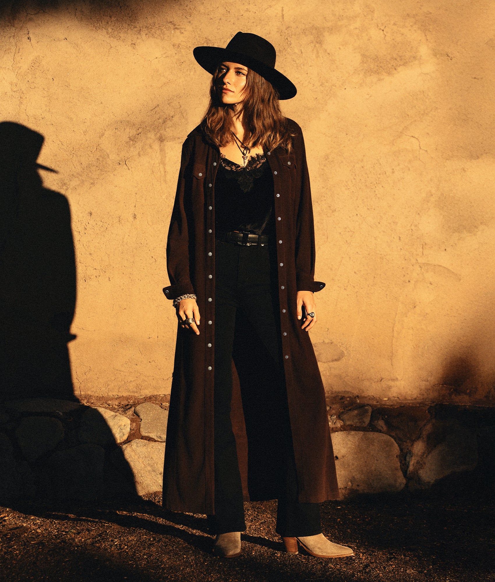 Delilah Suede Duster :: Chocolate - Image 5