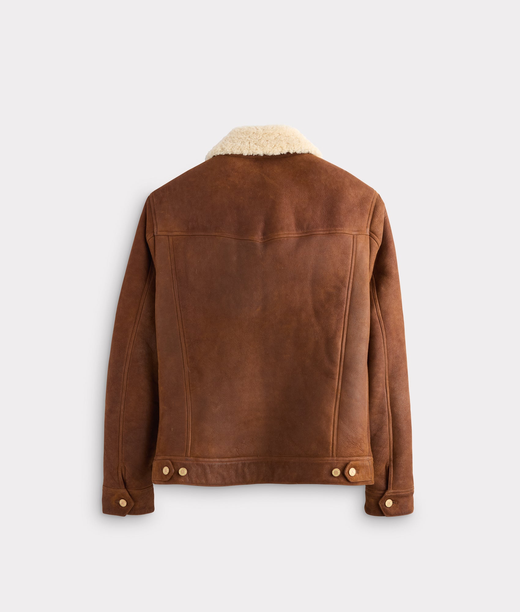 Kyle Shearling Trucker Jacket :: Cognac - Image 3