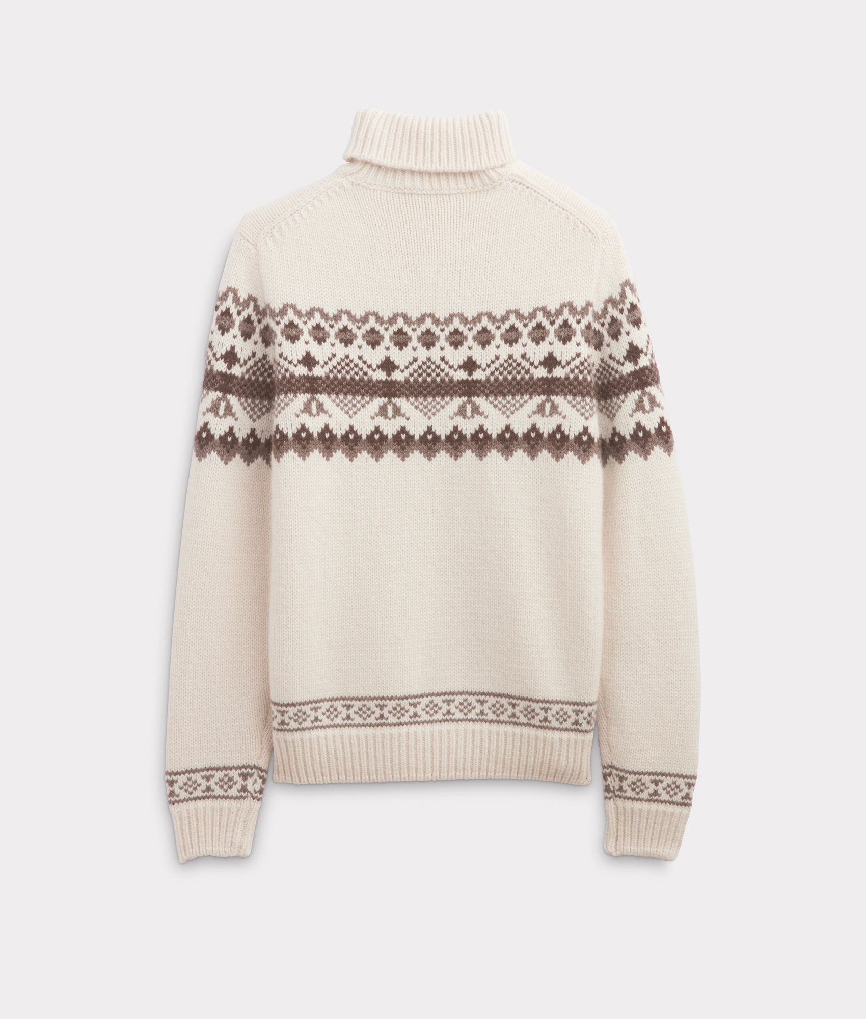 Edwin Turtleneck Sweater :: Cream/Brown - Image 3