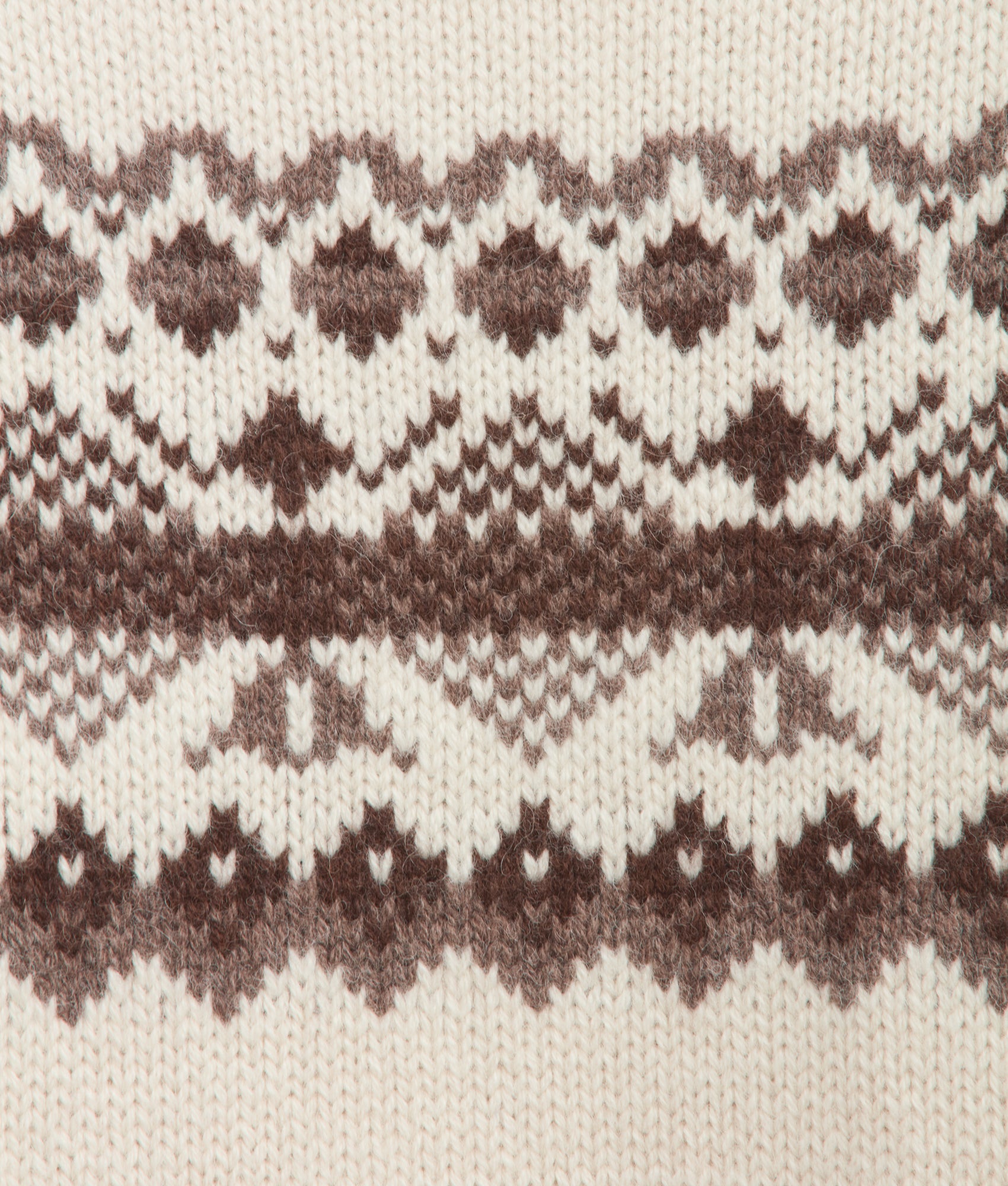 Edwin Turtleneck Sweater :: Cream/Brown - Image 6
