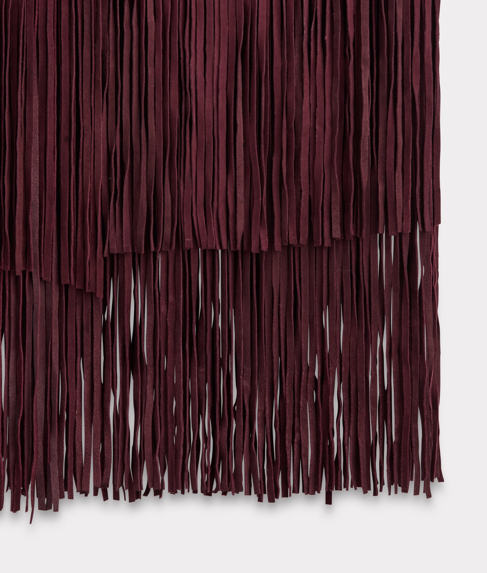 Rhiannon Fringe Skirt :: Black Cherry - Image 4