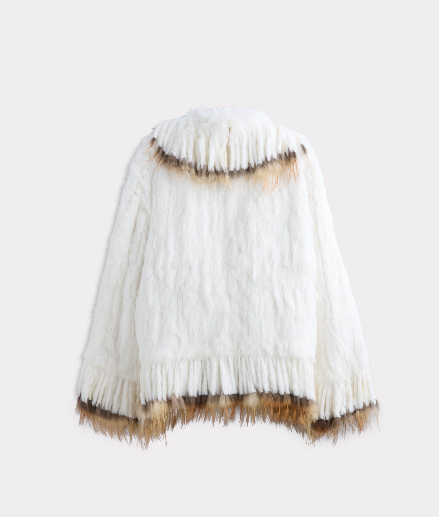 Francis Fur Fringe Jacket :: White - Image 3