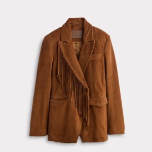 Valerie Suede Blazer :: Cognac