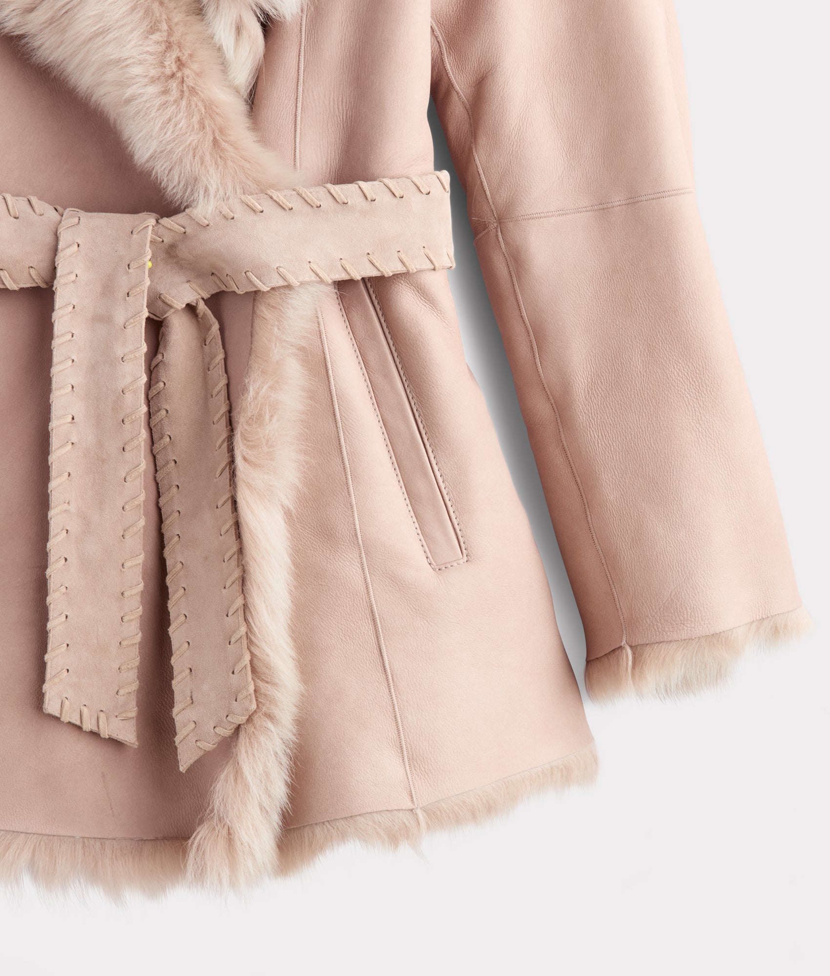 Skye Shearling Coat :: Grey - Image 4