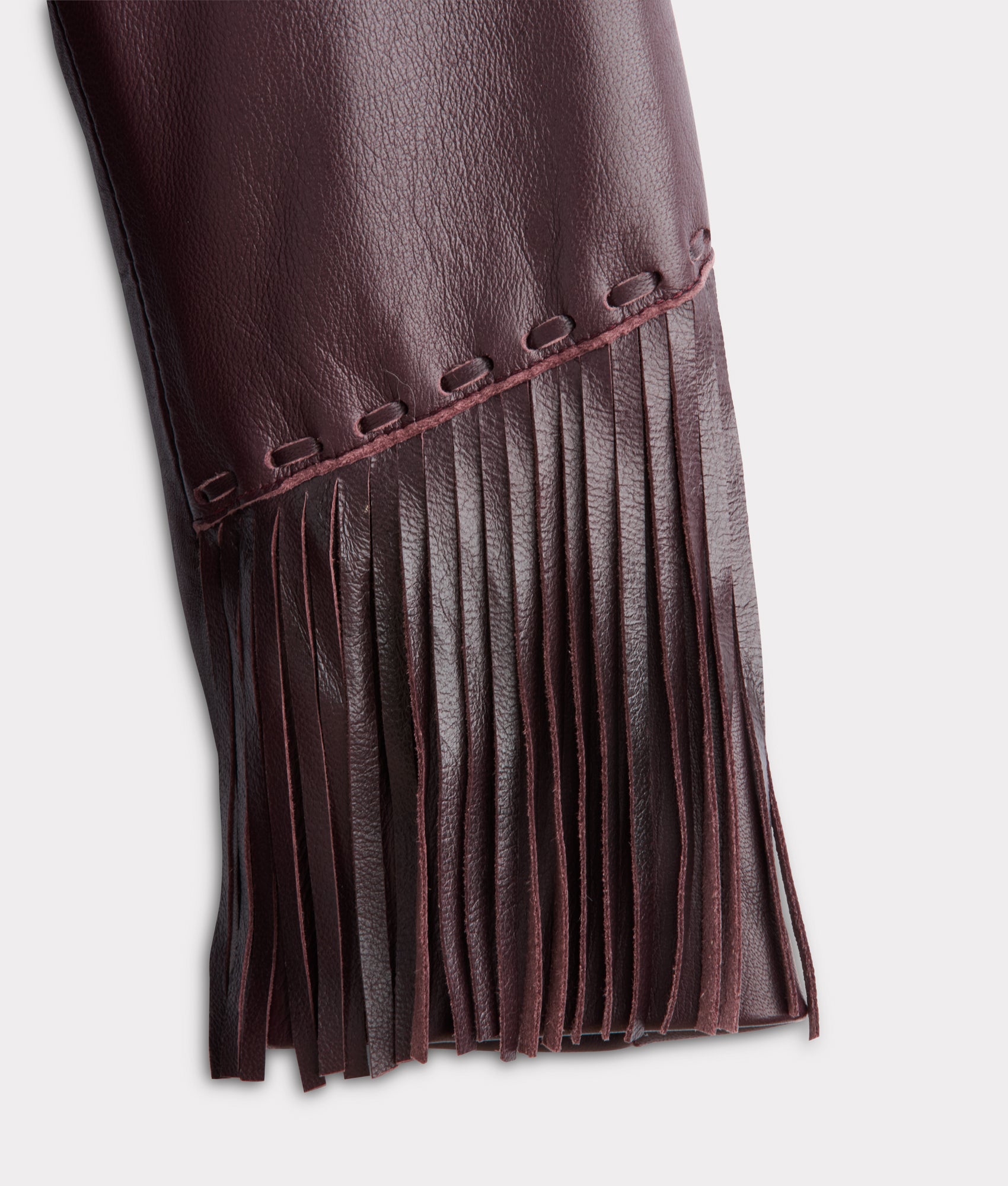 Tallulah Fringe Jacket :: Black Cherry - Image 8