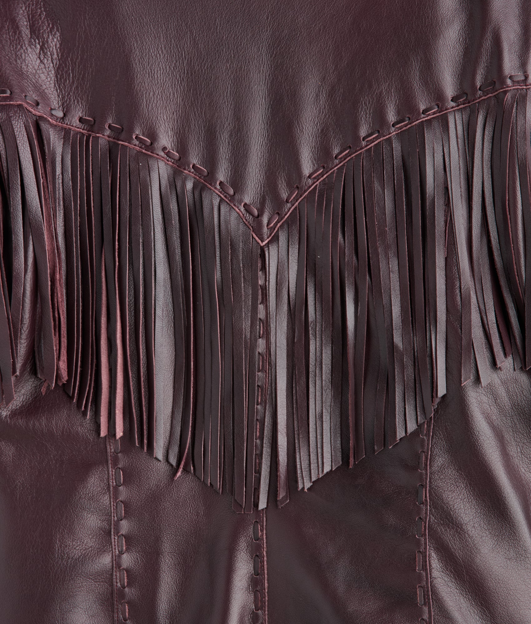 Tallulah Fringe Jacket :: Black Cherry - Image 11