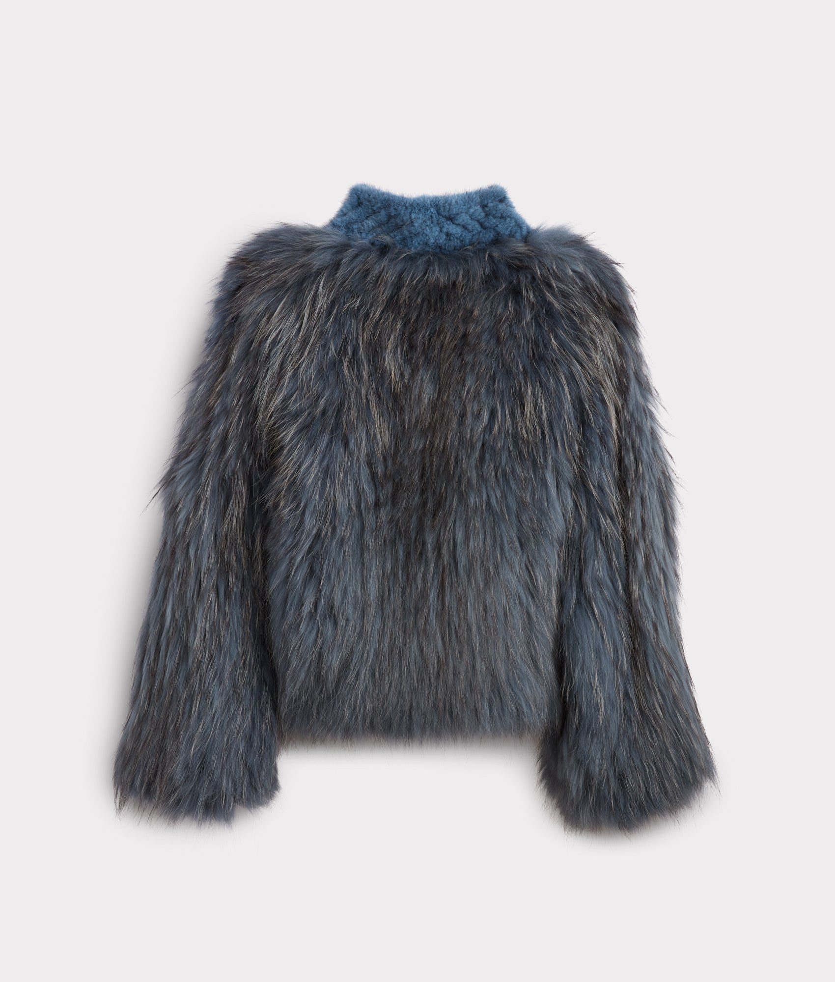 Janine Fur Jacket :: Turquoise - Image 3