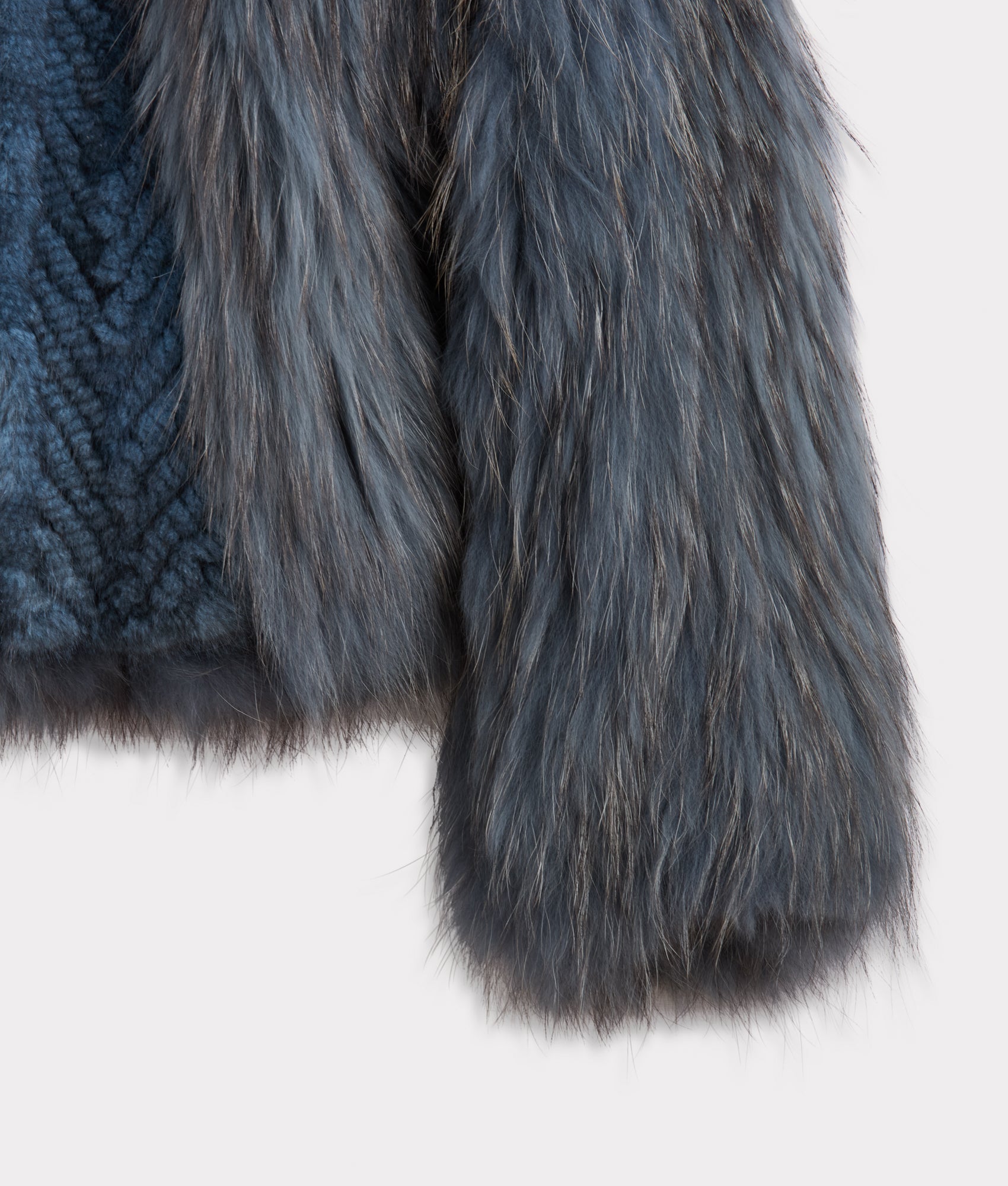 Janine Fur Jacket :: Turquoise - Image 5