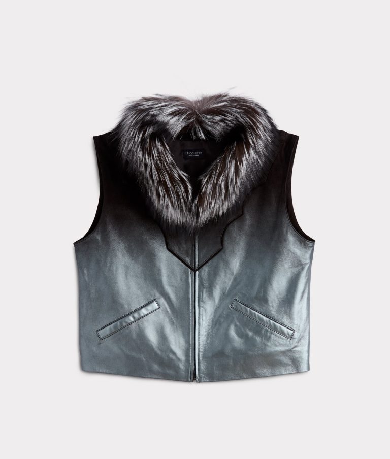 Duchess Of The Range Fur Vest :: Metallic Gradient
