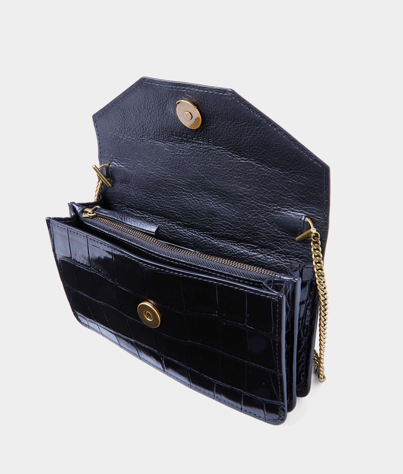 Long Exotic Wallet On A Chain :: Black - Image 6