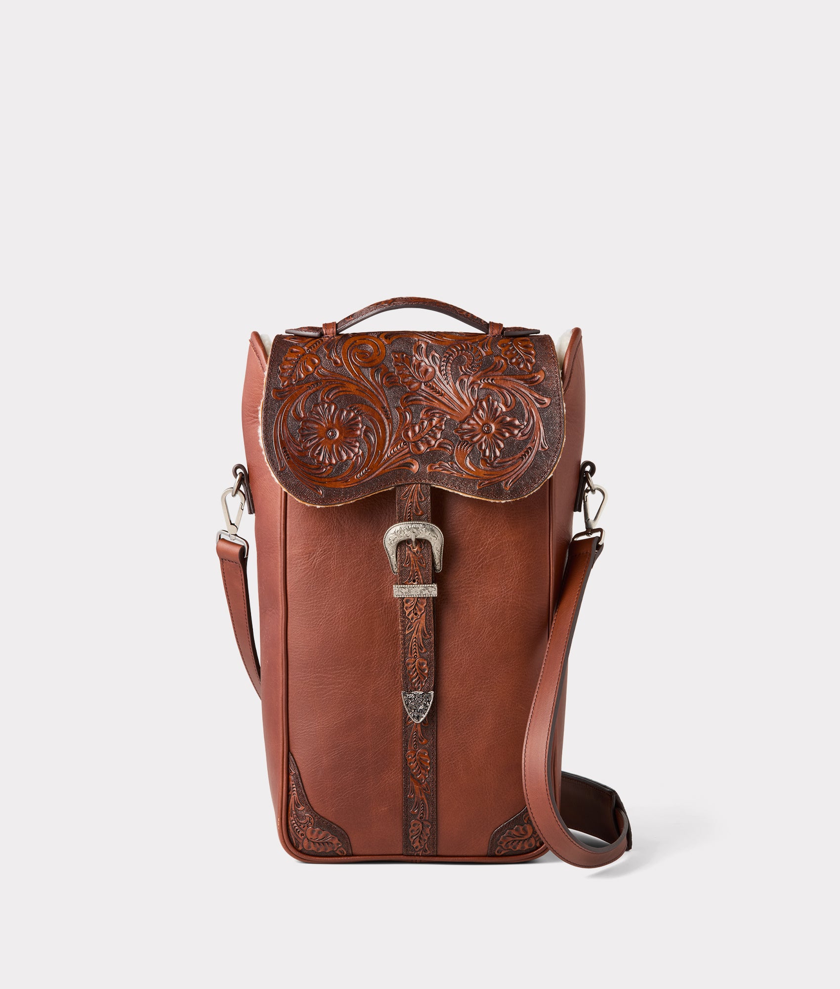 Lucchese x Chappellet Wine Bag :: Tobacco - Image 3