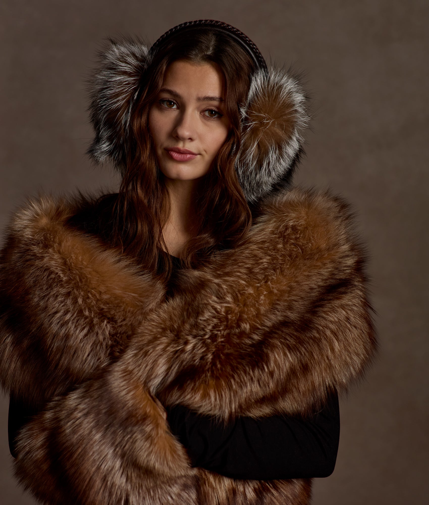 Pelliccia Earmuffs :: Brown - Image 2