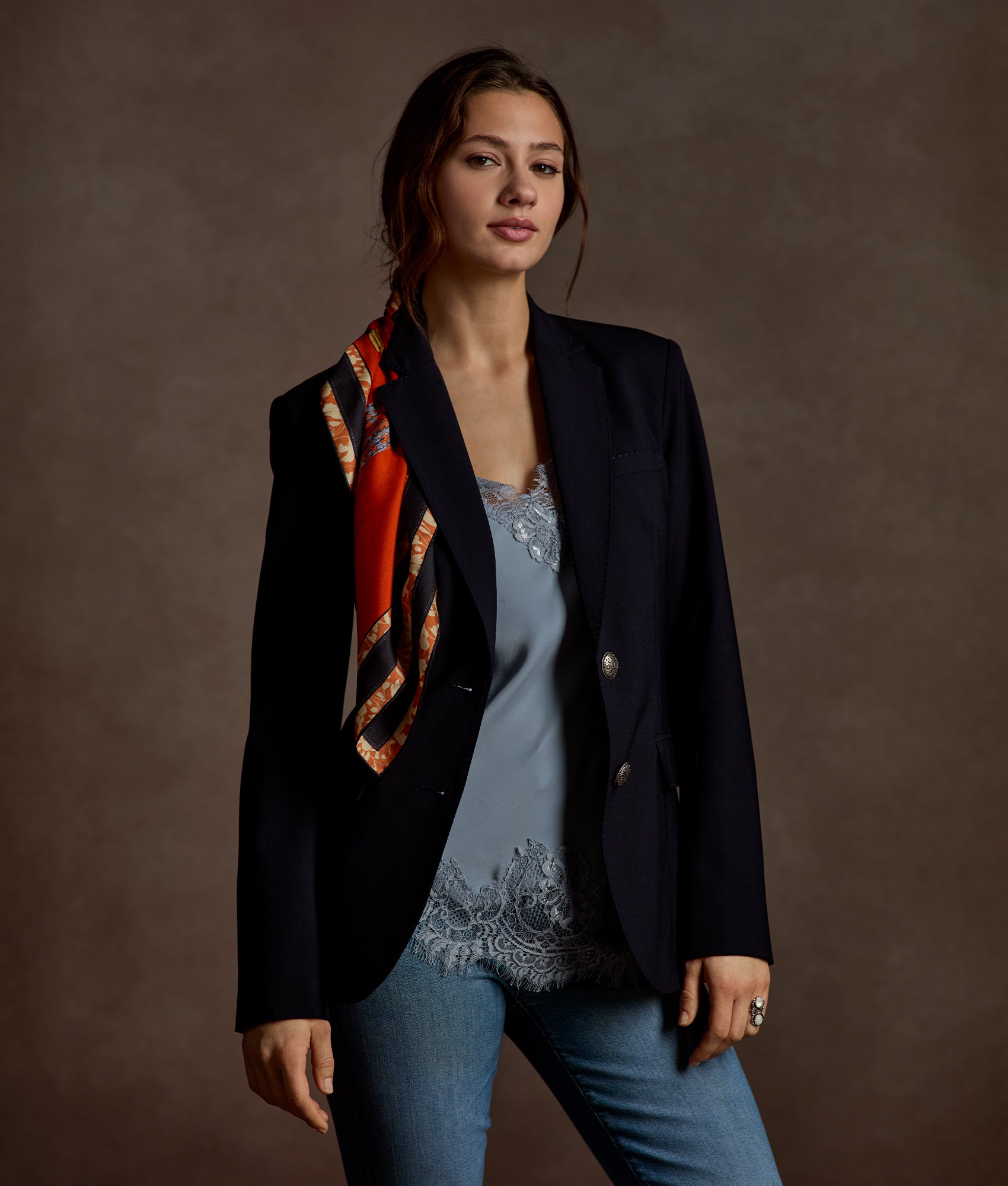 Daphne Blazer :: Navy - Image 2