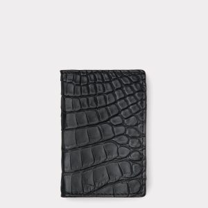 Bifold Wallet - American Alligator :: Black