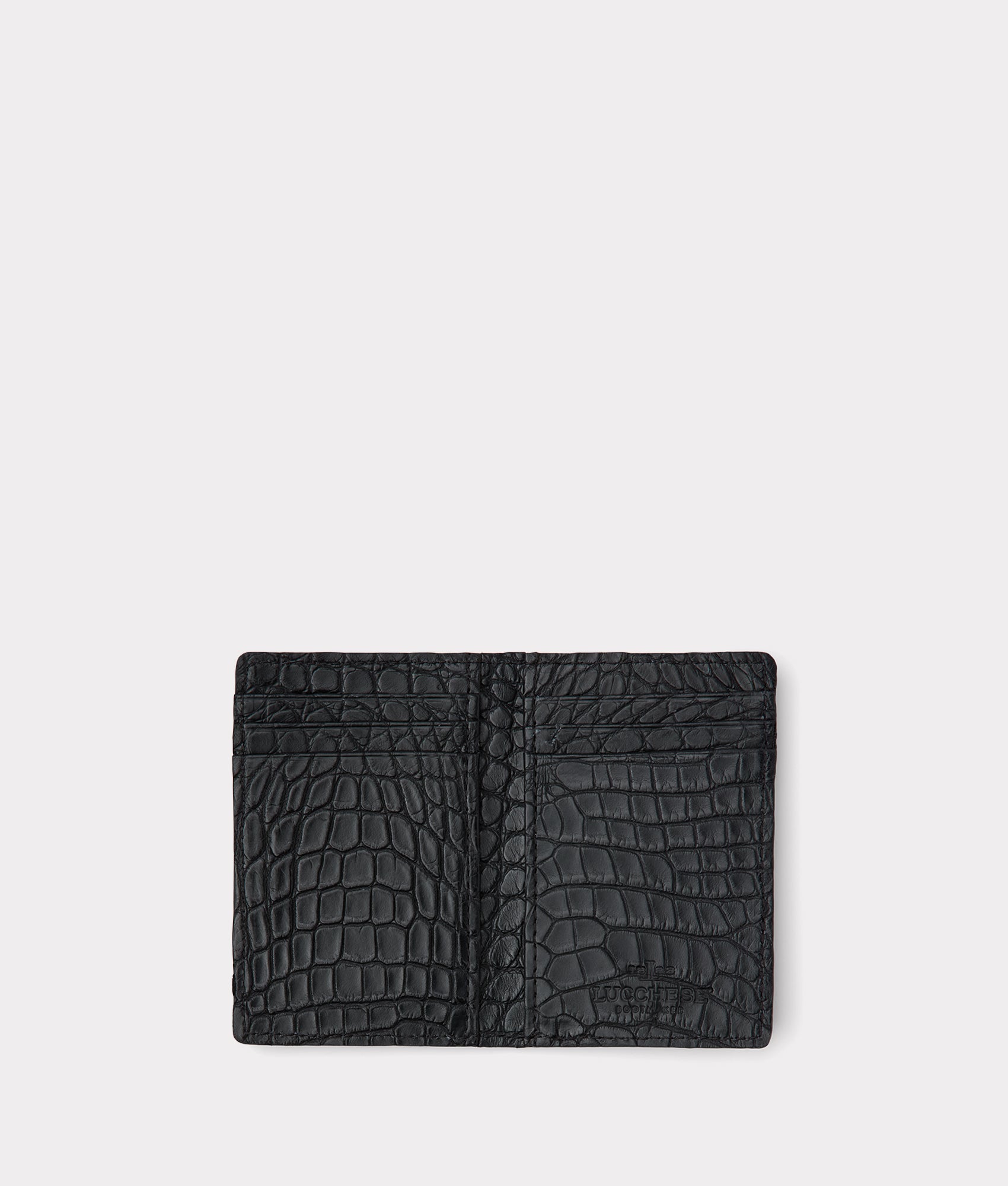 Bifold Wallet - American Alligator :: Black - Image 2