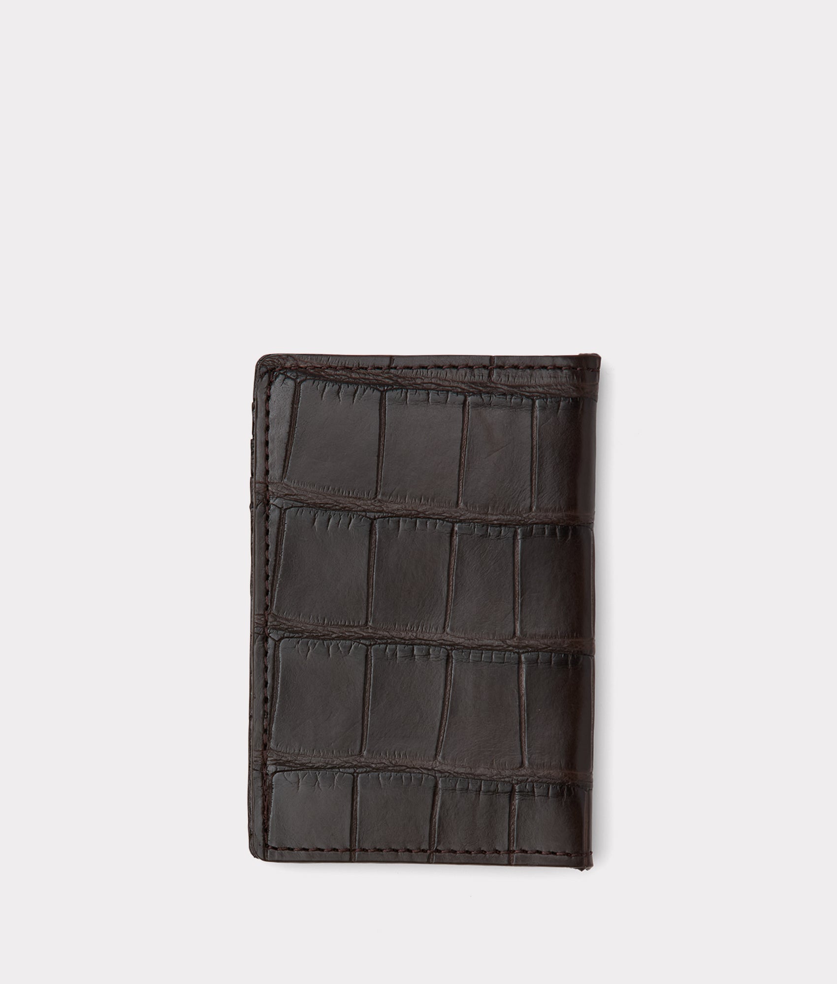 Bifold Wallet - American Alligator :: Chocolate - Image 2