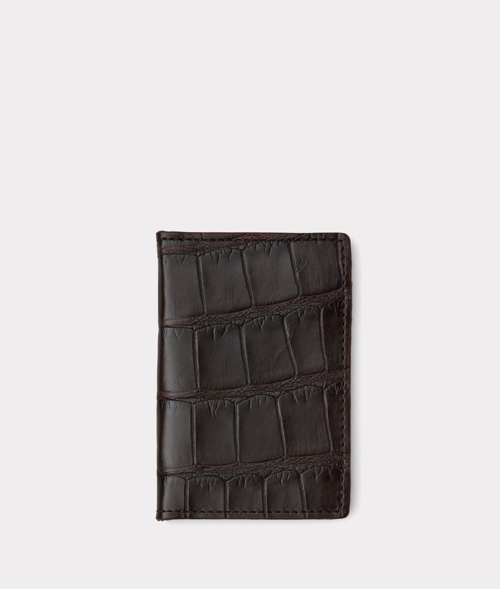 Bifold Wallet - American Alligator :: Chocolate