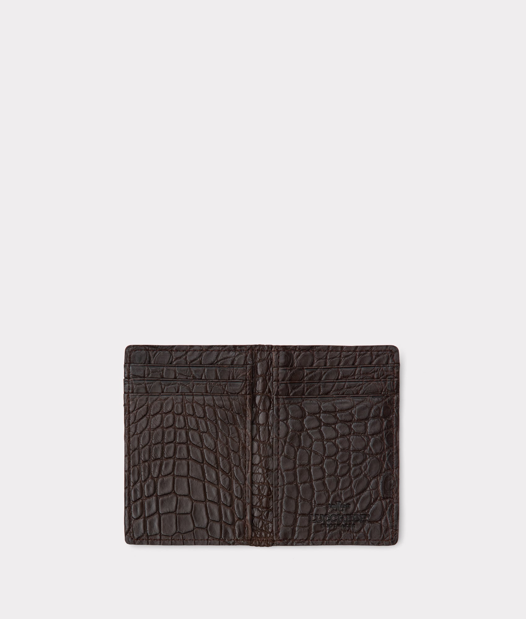 Bifold Wallet - American Alligator :: Chocolate - Image 3