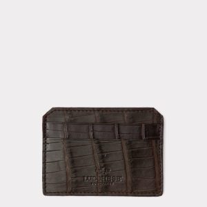 Card Case - American Alligator :: Chocolate