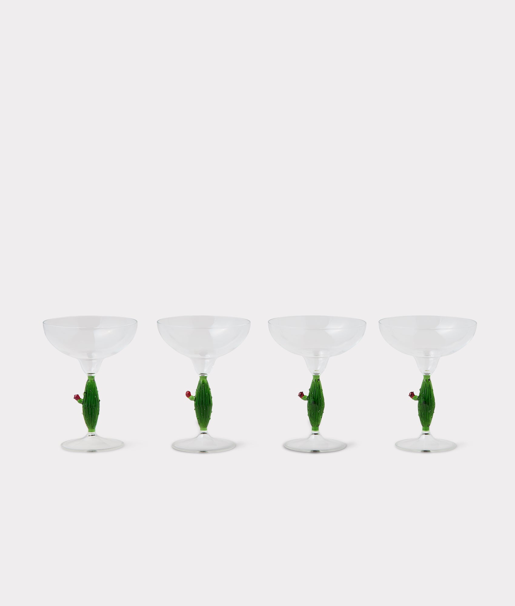 Cactus Margarita Glasses - Set of Four :: Green - Image 2