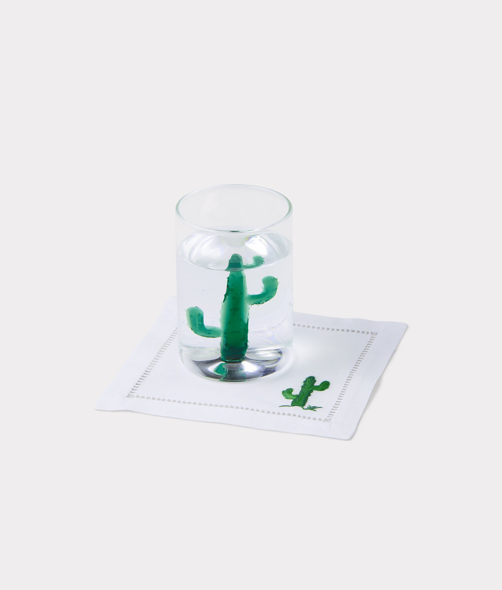 Cactus Cocktail Napkins - Set of Four :: White - Image 8