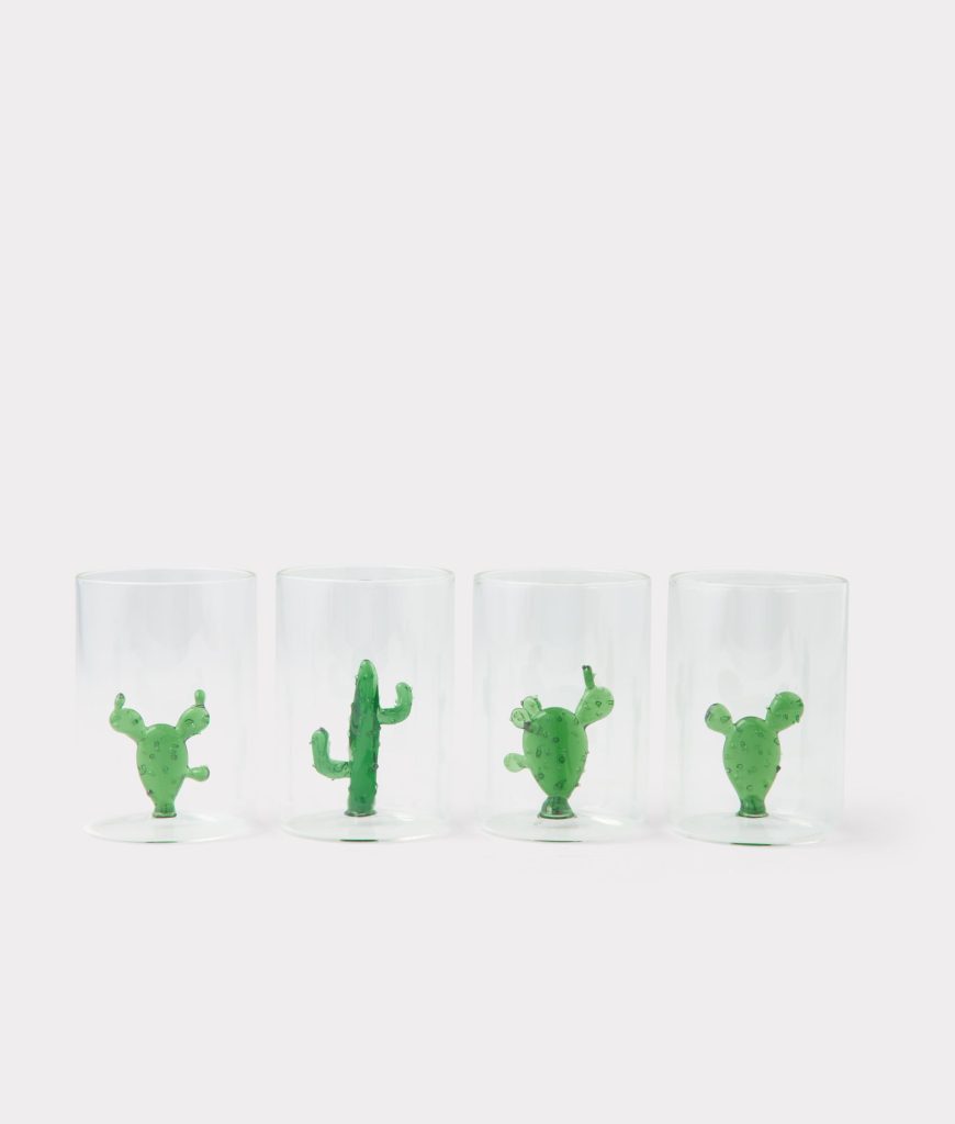 Cactus Drinking Glasses - Set of Four :: Green
