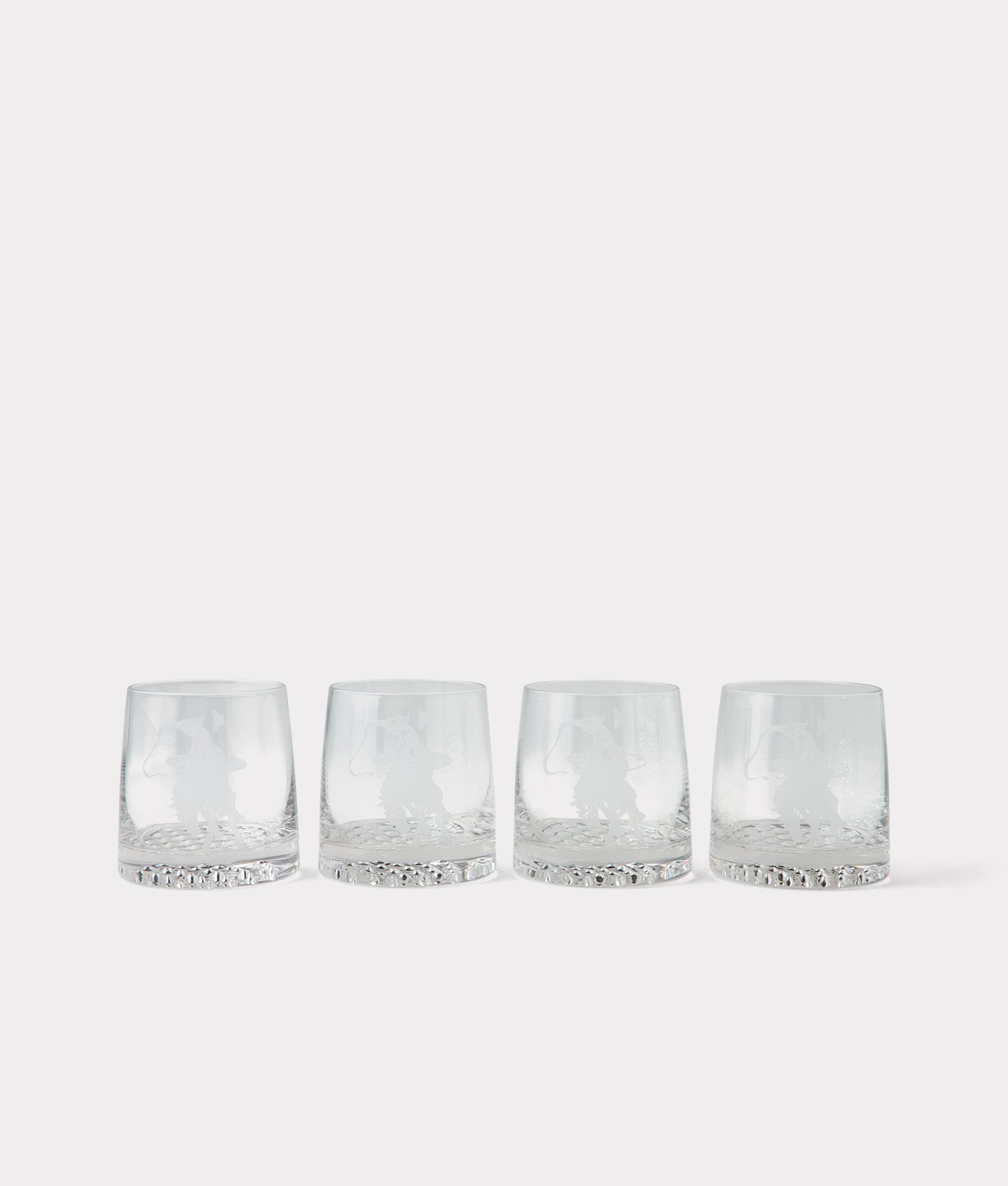 Saddle Bronc Glasses - Set of Four :: White - Image 2