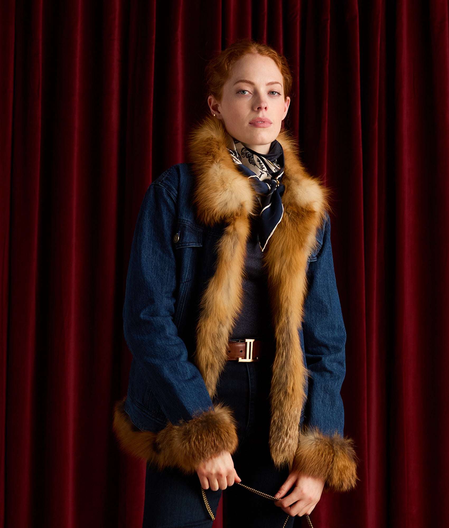 Cavalry Scarf :: Navy - Image 4