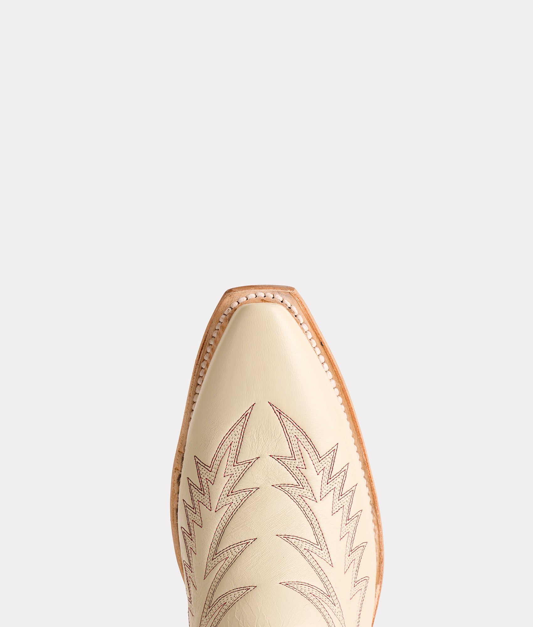 Priscilla :: Glitz Cream W/ Maroon Stitching - Image 8