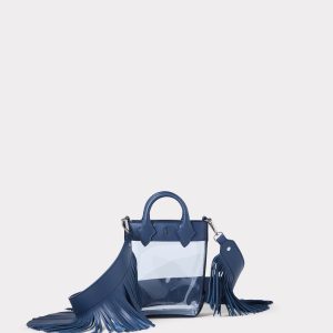 Fringe Handbag Strap :: Navy