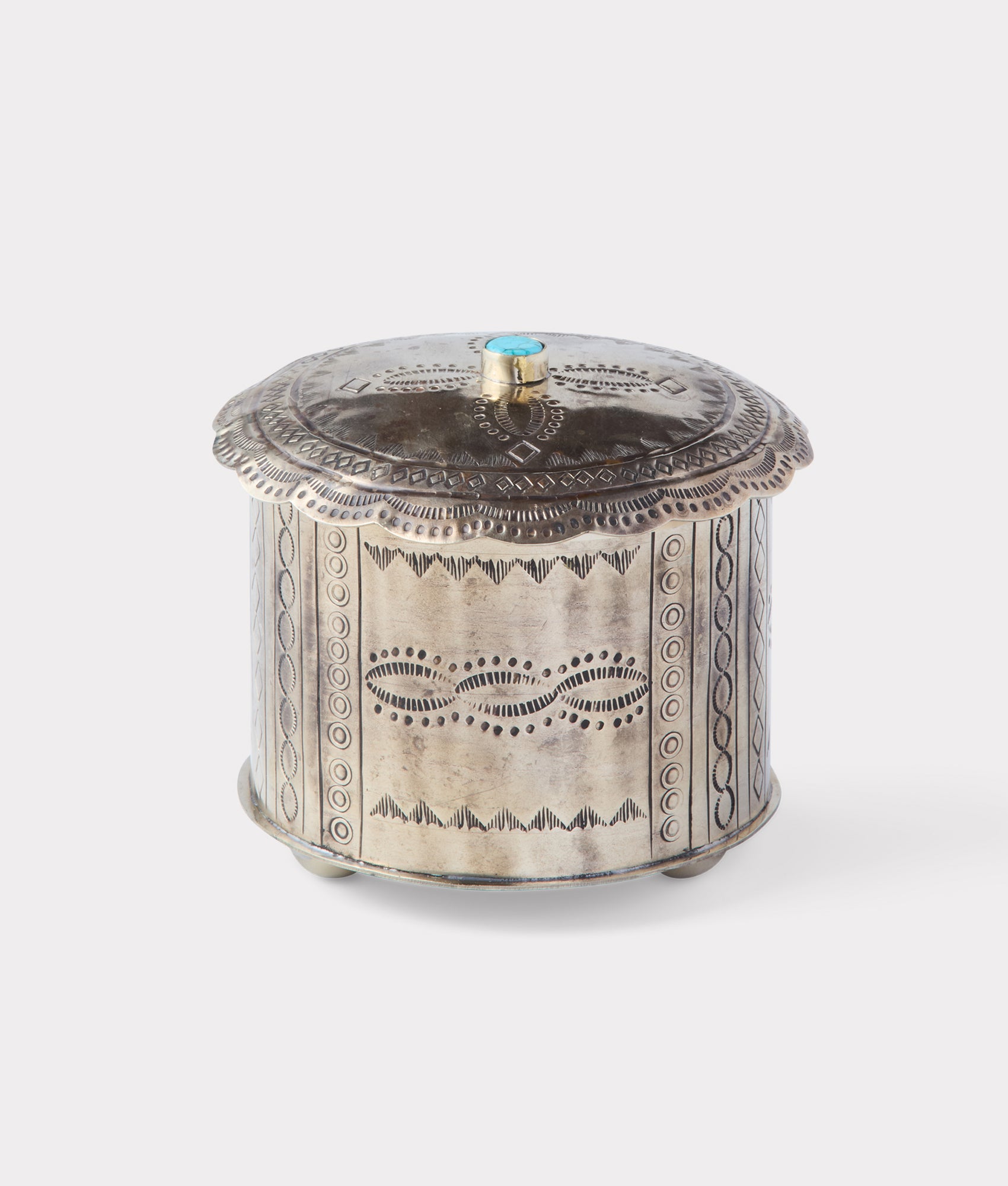 Southwestern Round Box :: Silver