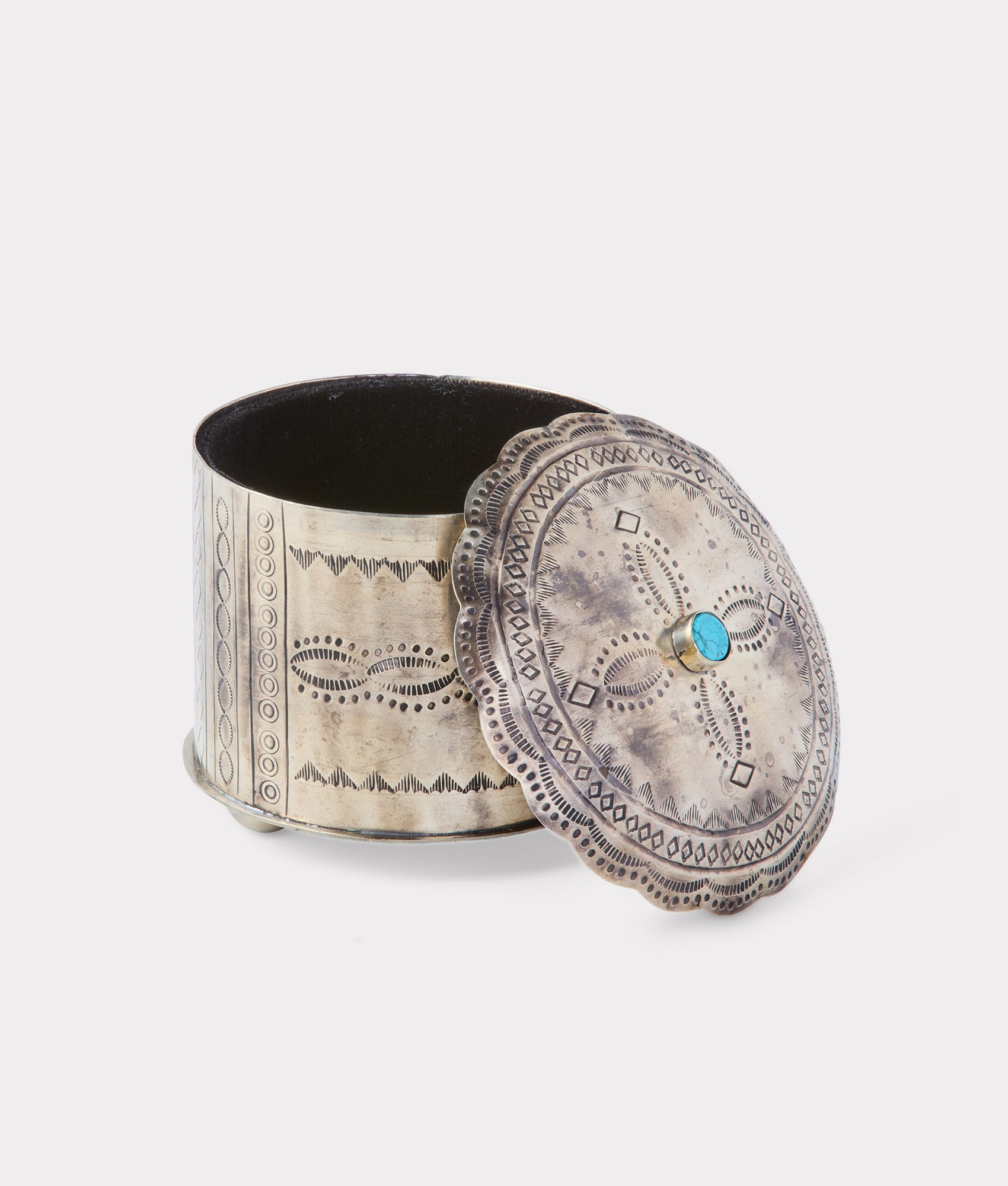 Southwestern Round Box :: Silver - Image 3