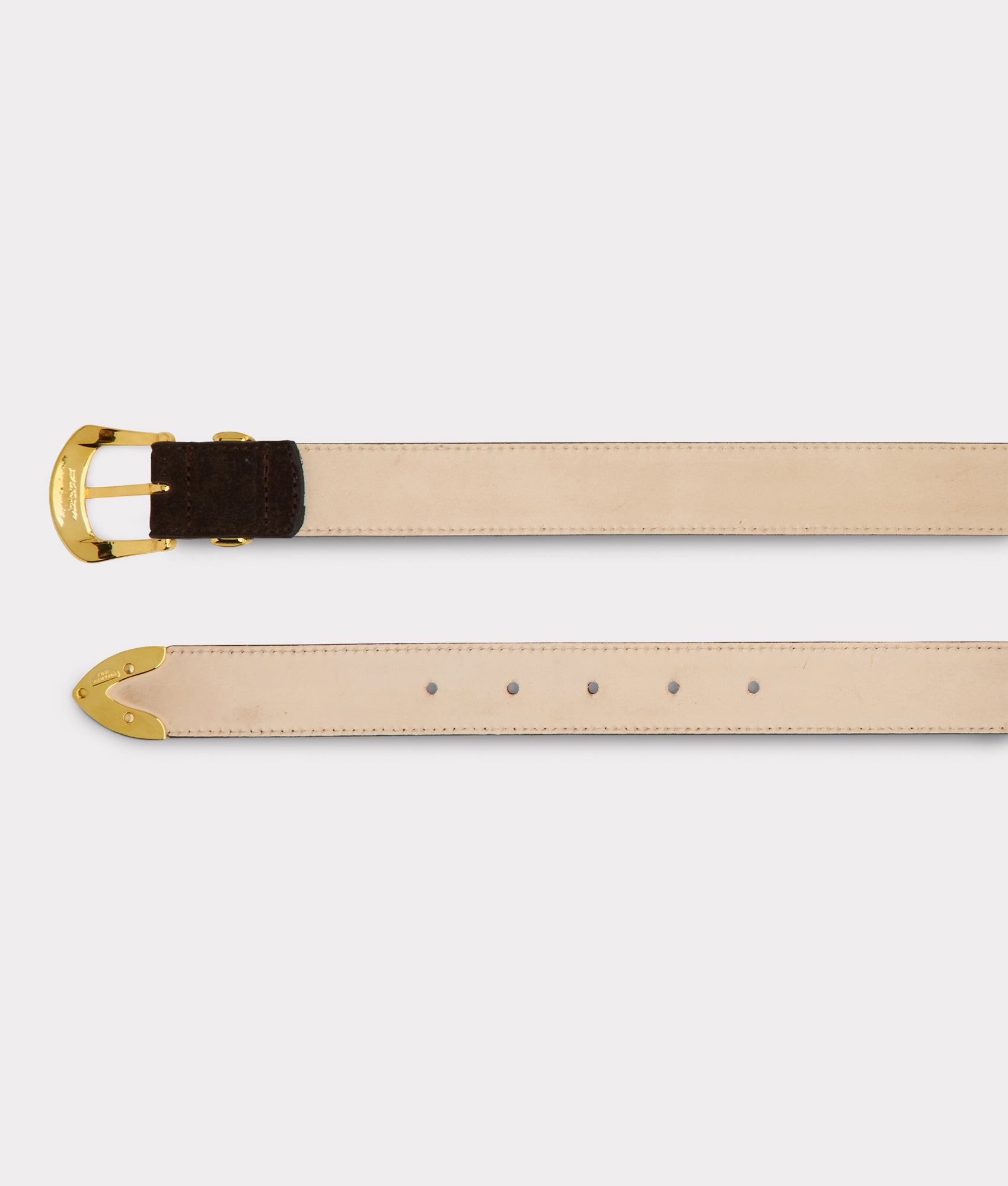 Italian 3 Piece Belt :: Chocolate - Image 3