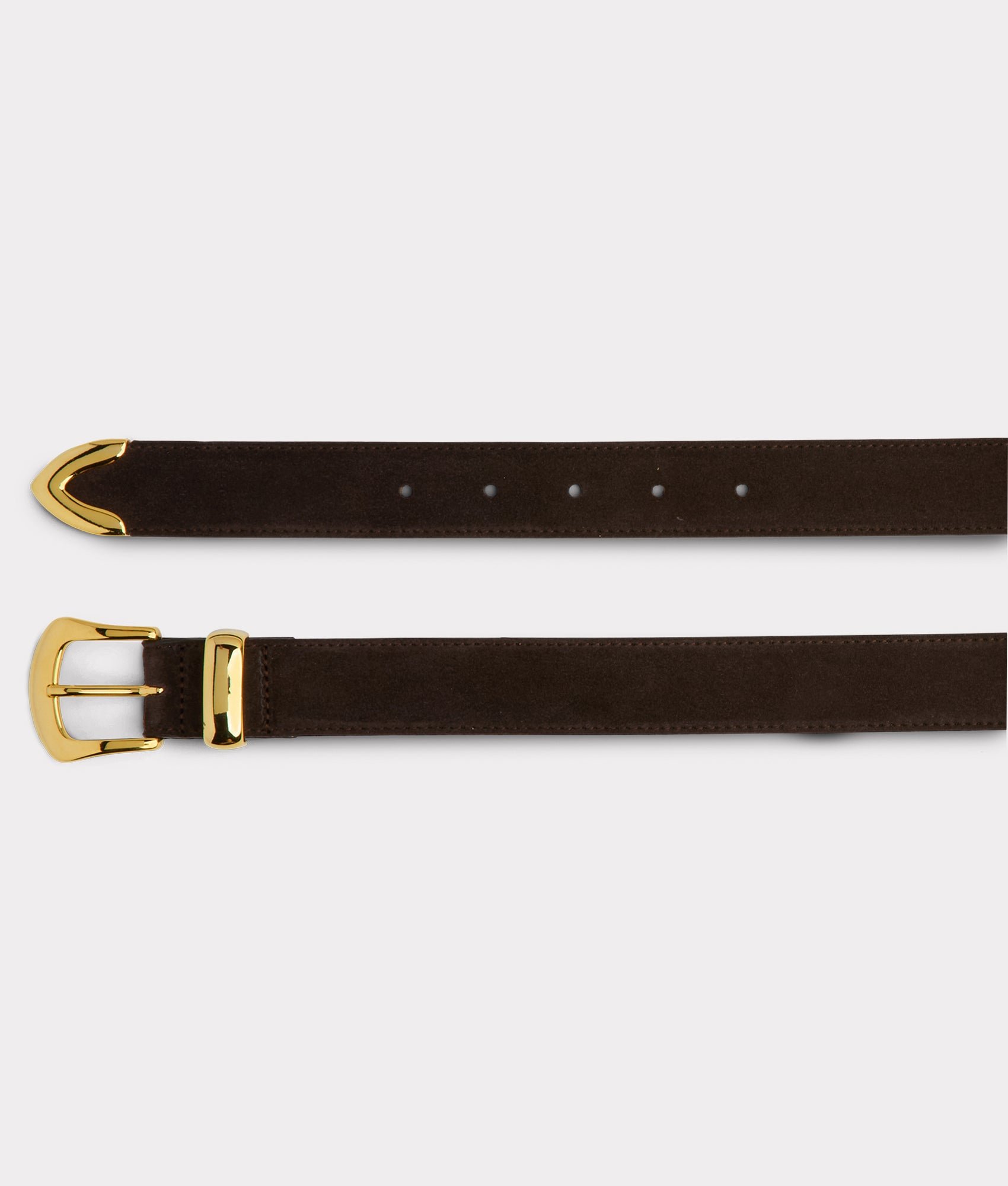 Italian 3 Piece Belt :: Chocolate - Image 2