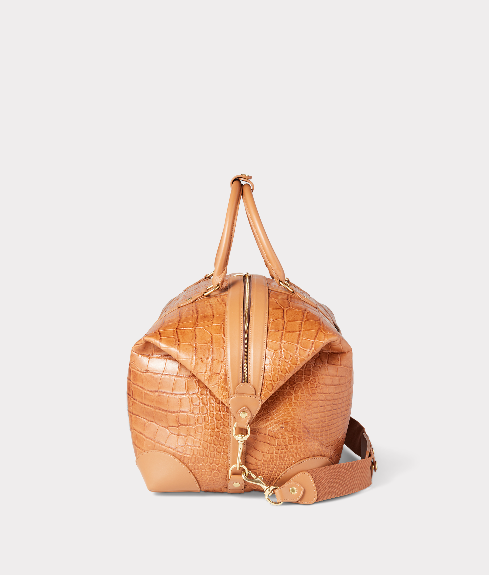 Giant Gator Duffle - Large :: Cognac/Kanga Tobac - Image 5