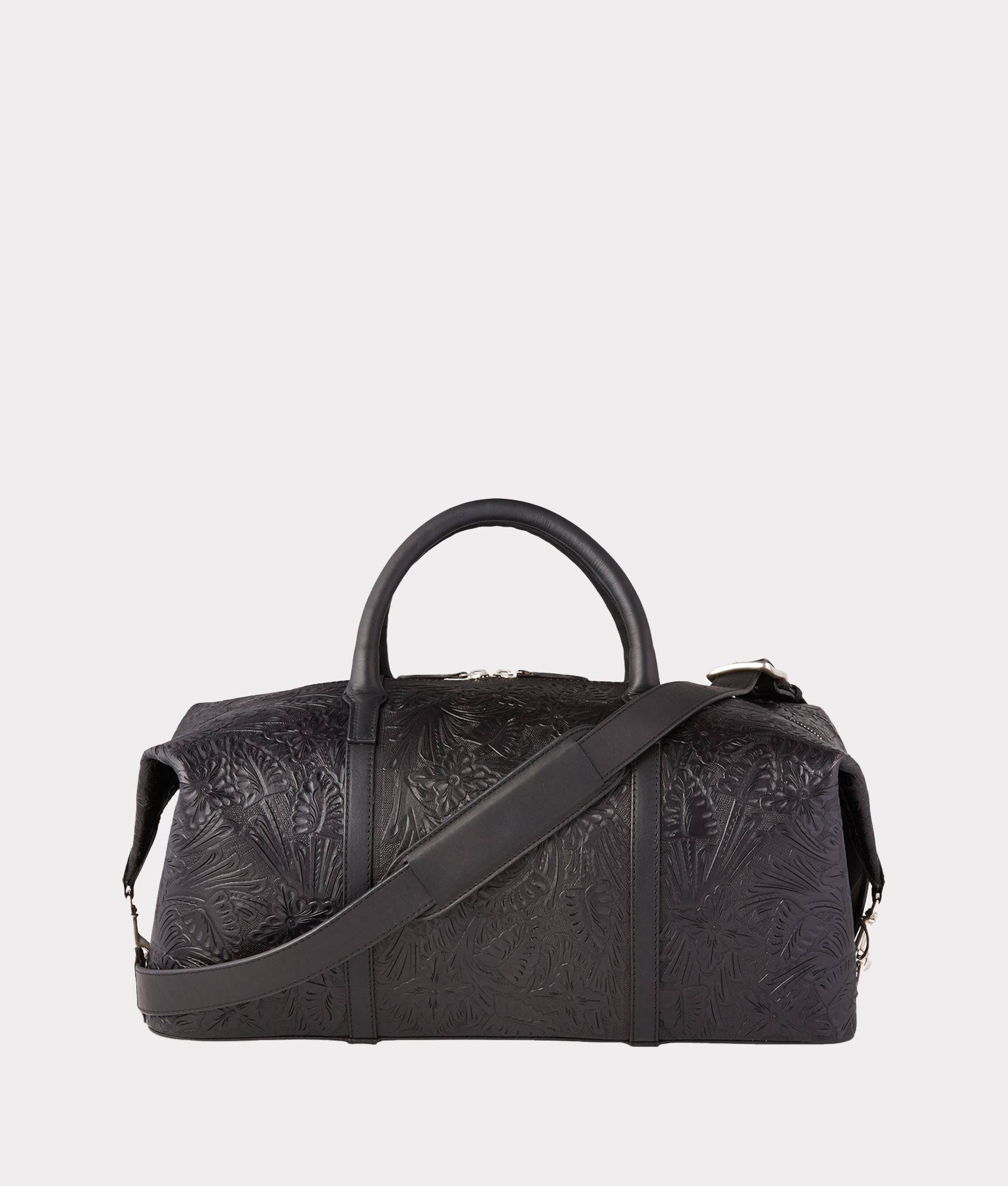 Hand-Tooled Duffle :: Black - Image 2