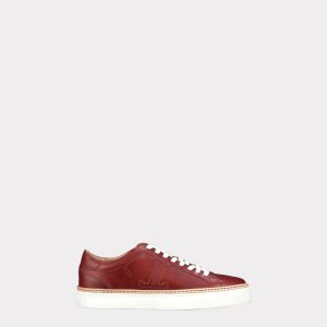 Double L Lace Up Sneaker :: Red