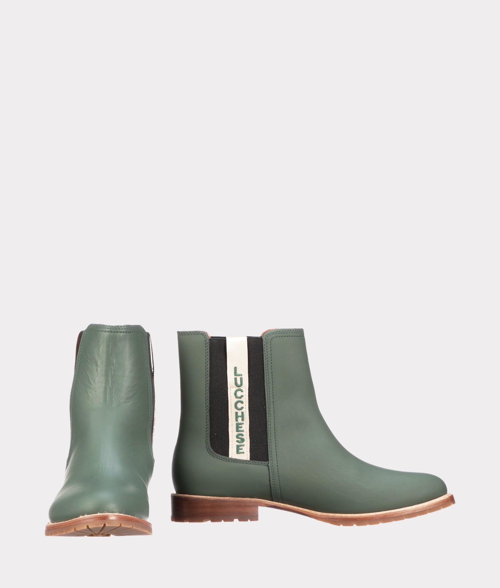 All-Weather Ladies Garden Boot :: Military Green + Black - Image 2