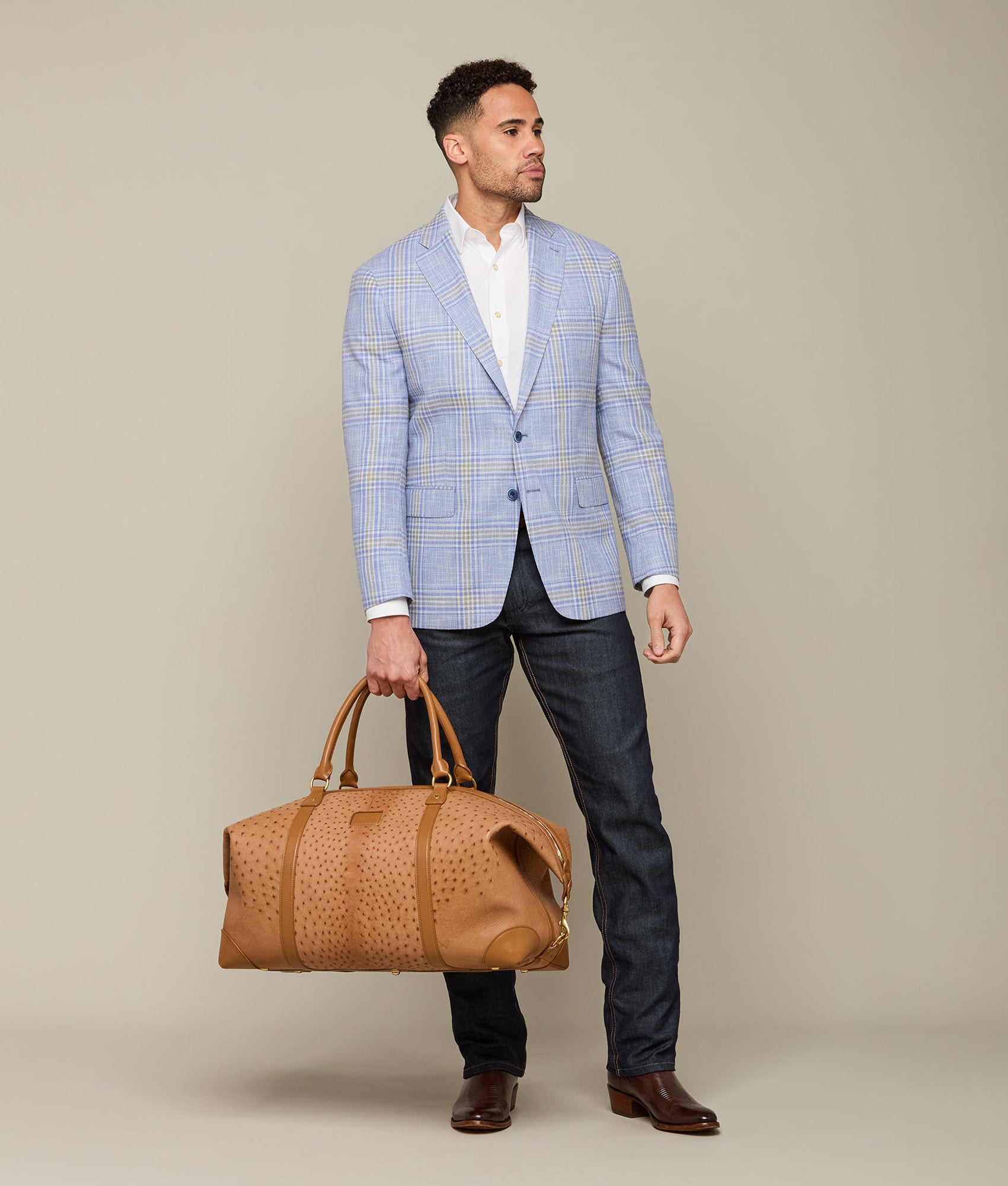 Ostrich Duffle - Large :: Cognac - Image 2